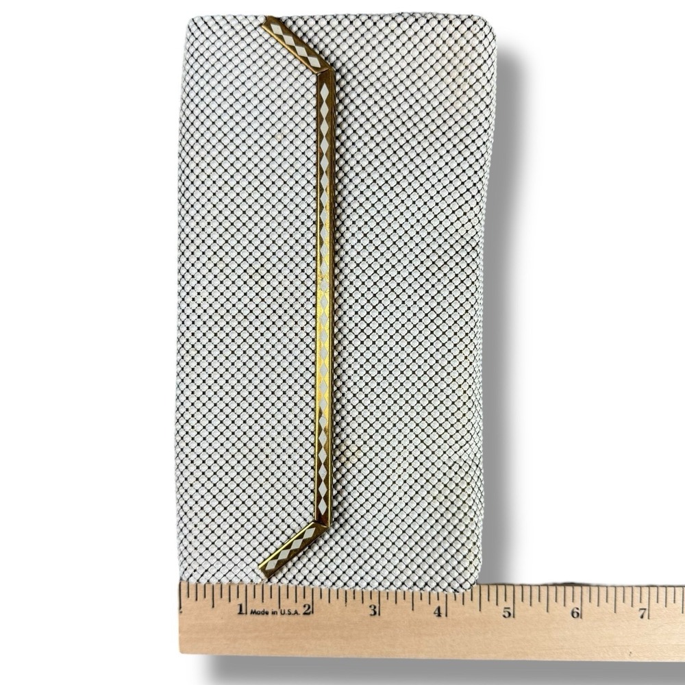 Vintage Whiting & Davis Mesh Clutch Made in USA w/‎ Mirror Gold Tone Trim *READ* - Picture 11 of 16
